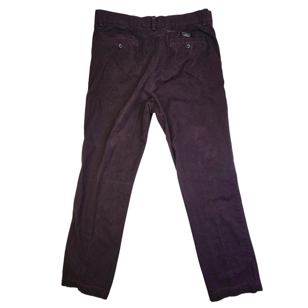 Banana Republic Chino Pants Mens 34x34 Slim Fit Burgundy Plum Cotton 969731 - Picture 2 of 13